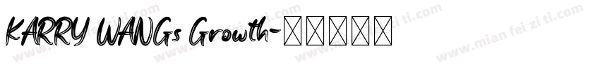 KARRY WANGs Growth字体转换